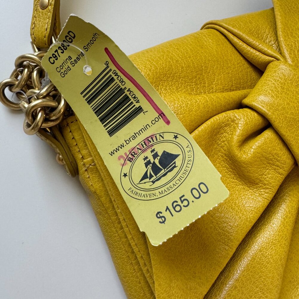 Vintage Brahmin Corrina Gold Sasha Knot/Bow Bag NWT - Picture 4 of 7